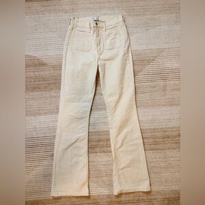 GAP 70’s Flare Corduroy Jeans | Extra Long Inseam | Cream | Size 6 | EUC | Pants